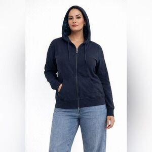 Women navy Hoodie Jacket